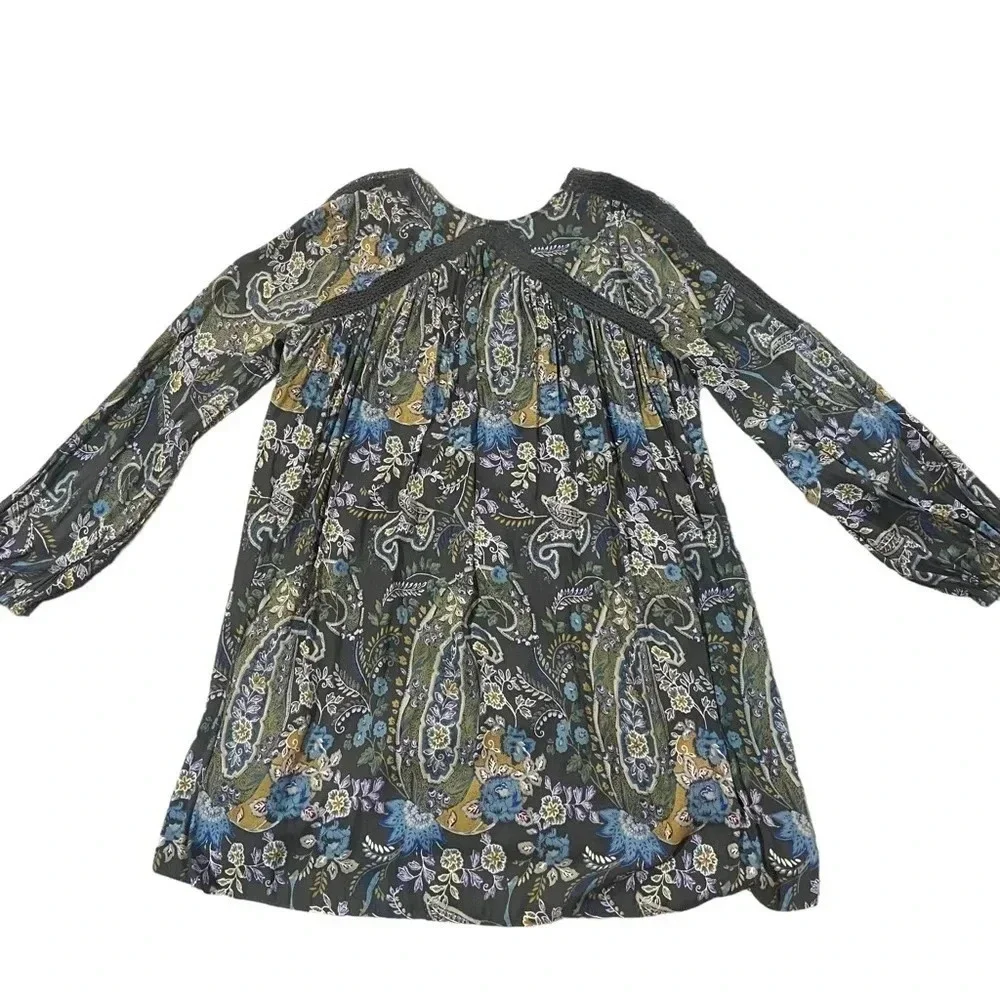 Free People Rain or Shine Floral Popover Tunic Sz M